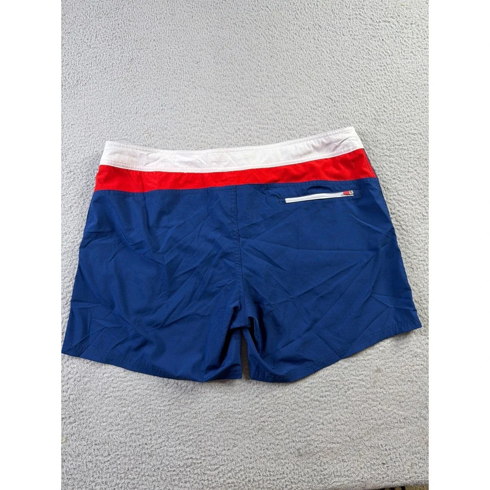 Chubbies Mens XXL Blue White Red Colorblock Shorts Lined Swim Trunks 6